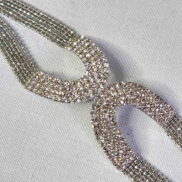 Silver Rhodium Plated CZ Geometric Shape Bracelet - Picture 4 of 9